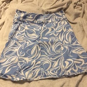 Abbie and Mags size 10 blue and white skirt